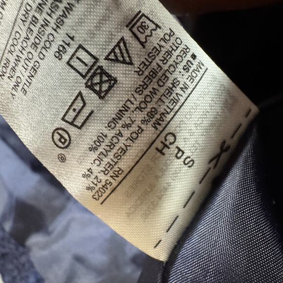 Old Navy Oversized Soft-Brushed Plaid Button-Front Long Coat Small Wool Blend - Picture 4 of 9